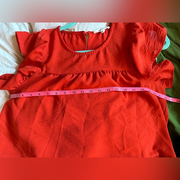 Newbury Kustom Orange midi dress short sleeve size medium. So adorable! - Picture 6 of 7